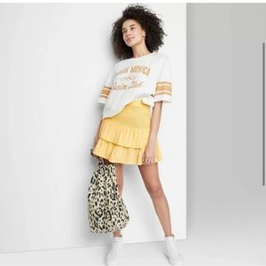 NEW! Yellow Stretchy Flutter Tiered Skirt /
Top, Ascot & Hart